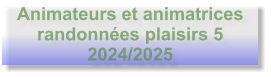 Animateurs et animatrices randonnées plaisirs 5 2024/2025