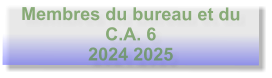 Membres du bureau et du C.A. 6 2024 2025