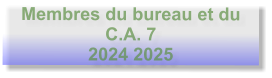 Membres du bureau et du C.A. 7 2024 2025